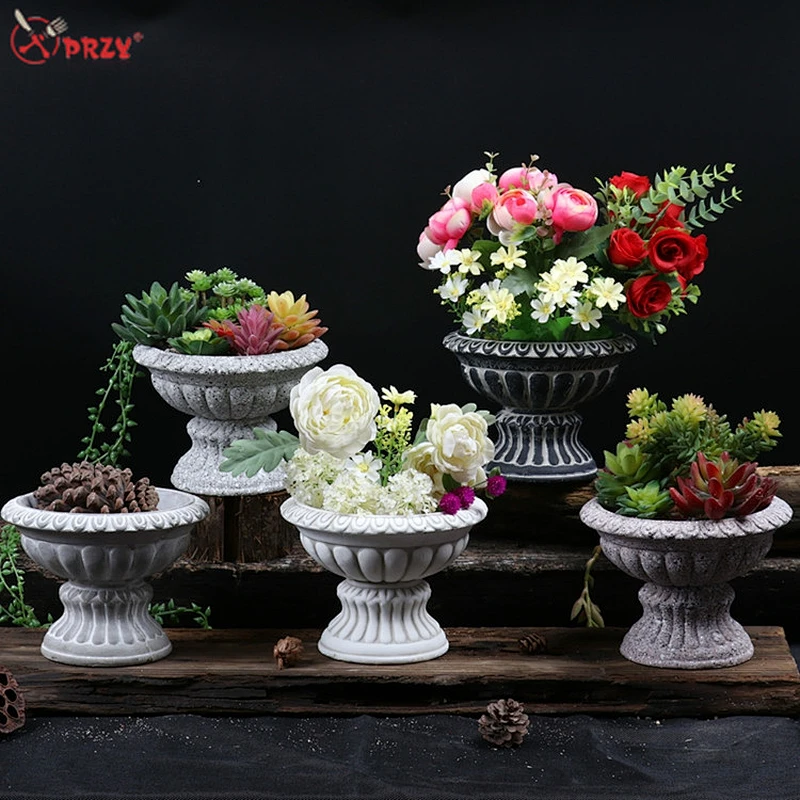 European trophy cement relief planter decoration Silicone molds