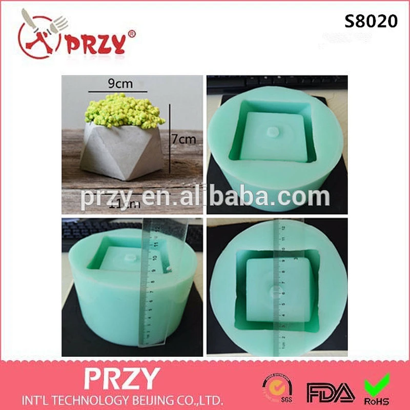 Special Style 3D concrete pot Mould 100% handmade silicone molds for concrete flower pots (PRZY)