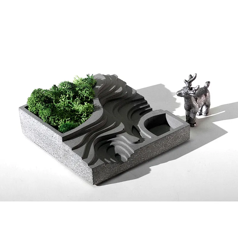 S9071 silicone mold Cement molds terraces concrete Terraced fields muti-meat flower planter mould for home decorations