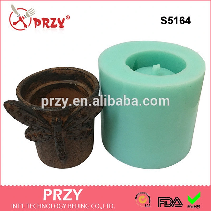 S5164 butterfly 3D silicone mold for concrete silicone vase planter mold