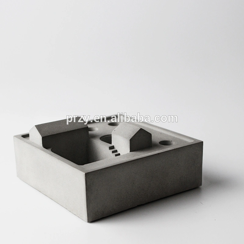 S9152 pen holder concete molds concrete flower mini pot molds Office desk decoration