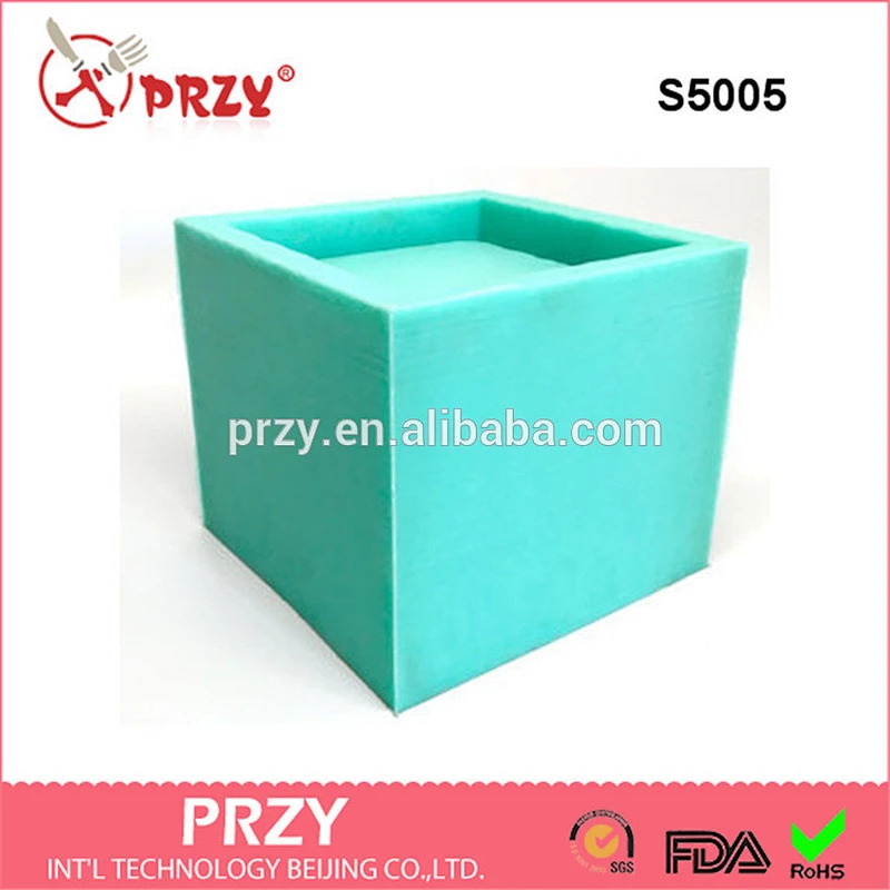 S5005 cube vase silicone mold 3d vase Multi meat plant cement flower pots European style multi flower pots mould