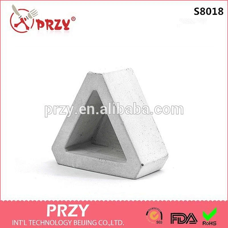 przy 2018 new 3d mini concrete vase mould silicone Triangle flower pot przy silicone molds for concrete