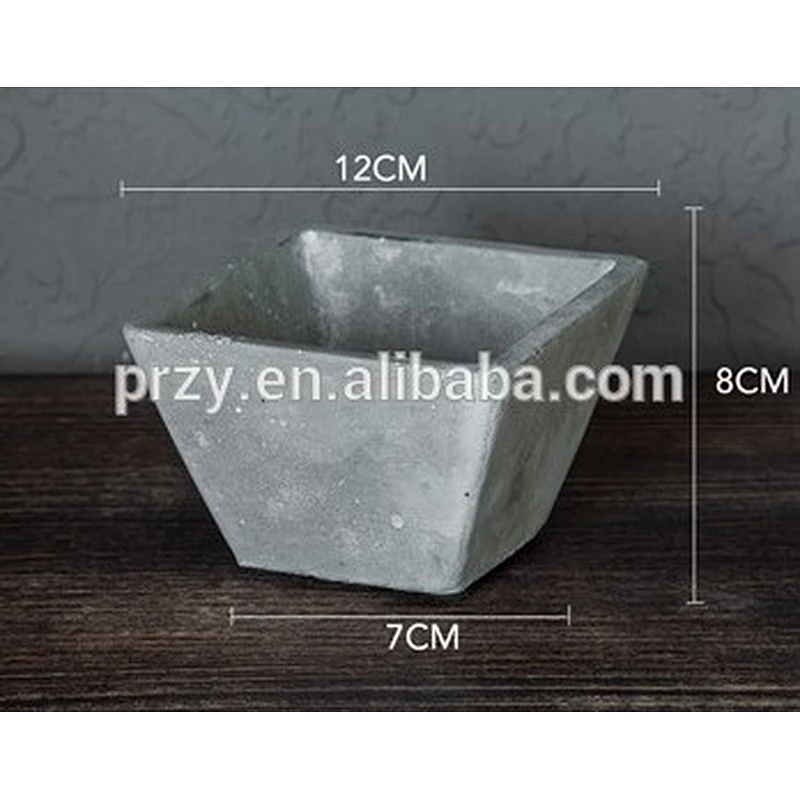 S1811 PRZY Trapezoidal shape concrete silicone molds silicone planter mold silicone vase molds