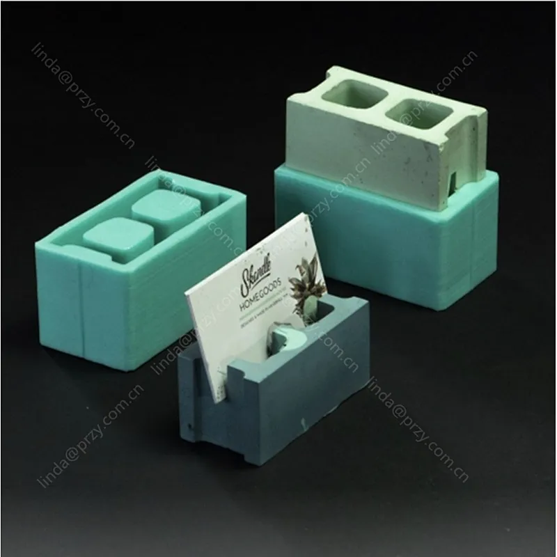 New design Concrete pen holder silicone mold 3D Desktop office Cement ornaments Molds
