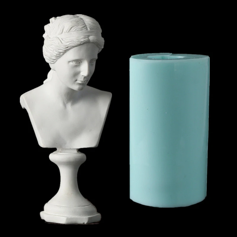 3D  Statue Soap mould Cement figure statue desk Decoration silicone molds