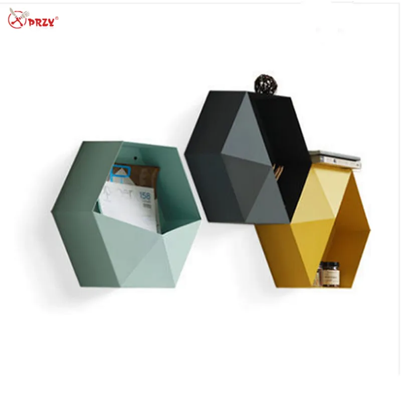 Wall Geometric wall decorations Mould Living Room hexagon diamond Wall hanging Shelf silicone molds