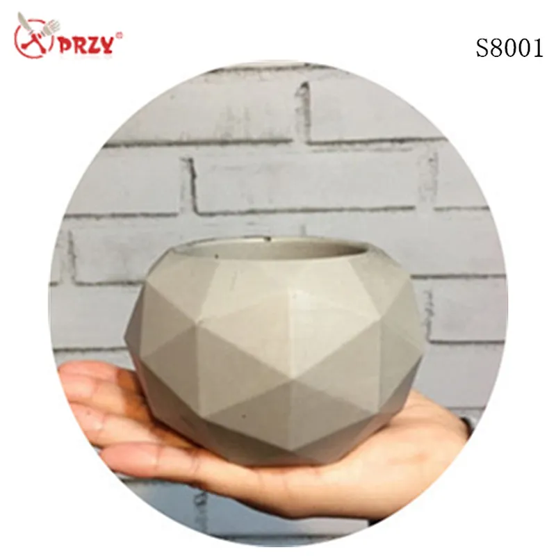 PRZY hot sale flower pot Mold Silicone Concrete Planter Molds 3d vase concrete Soap Mould
