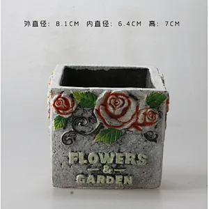 Rose Cement Concrete Flower Pot Industrial DIY Silicone Mould