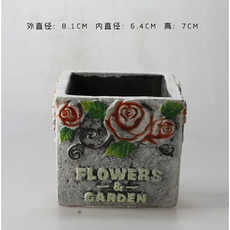 Rose Cement Concrete Flower Pot Industrial DIY Silicone Mould