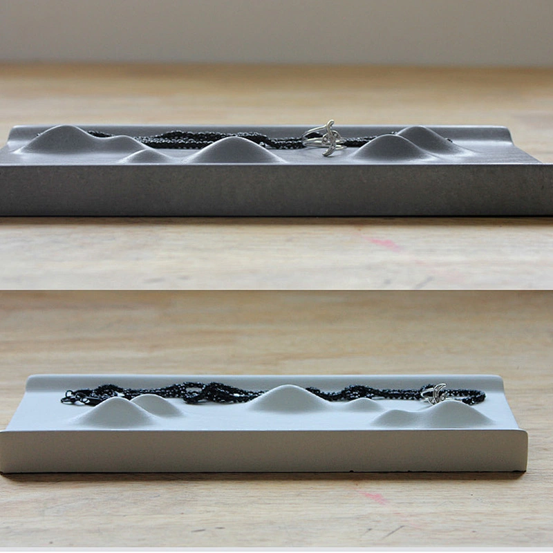 S9079 Concrete decorative cement jewelry storage silicone molds home decorations office desktop Storage tray mold