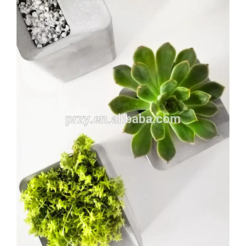 Nordic 3d cement vase mold Square flowerpot silicone molds for concrete PRZY