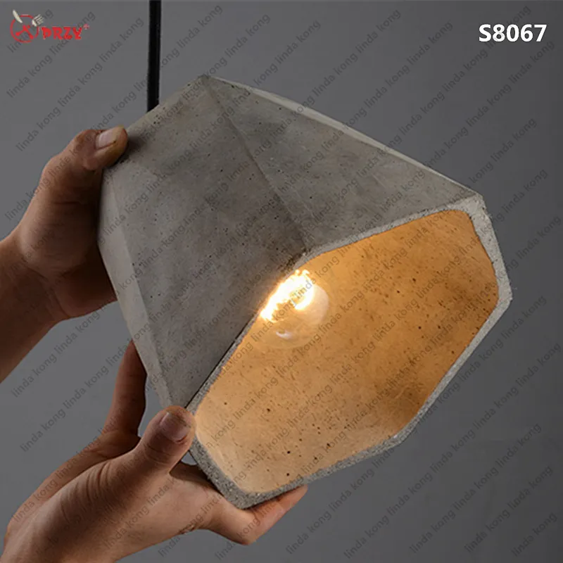 Hot sale Geometrical 3D Simple Cement pendant lights Molds silicone Concrete chandeliers silicone mold