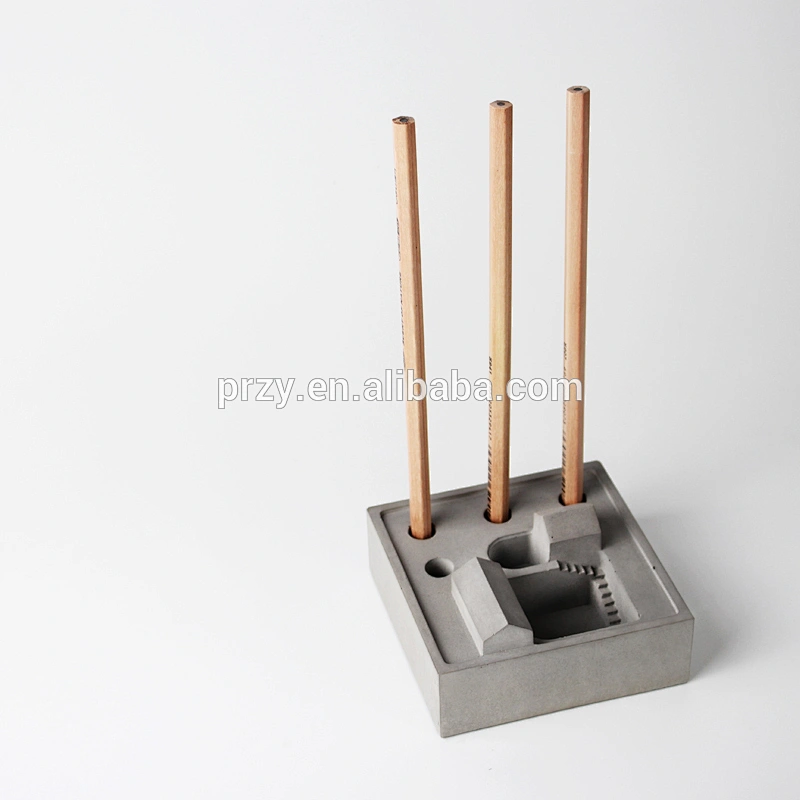 S9152 pen holder concete molds concrete flower mini pot molds Office desk decoration
