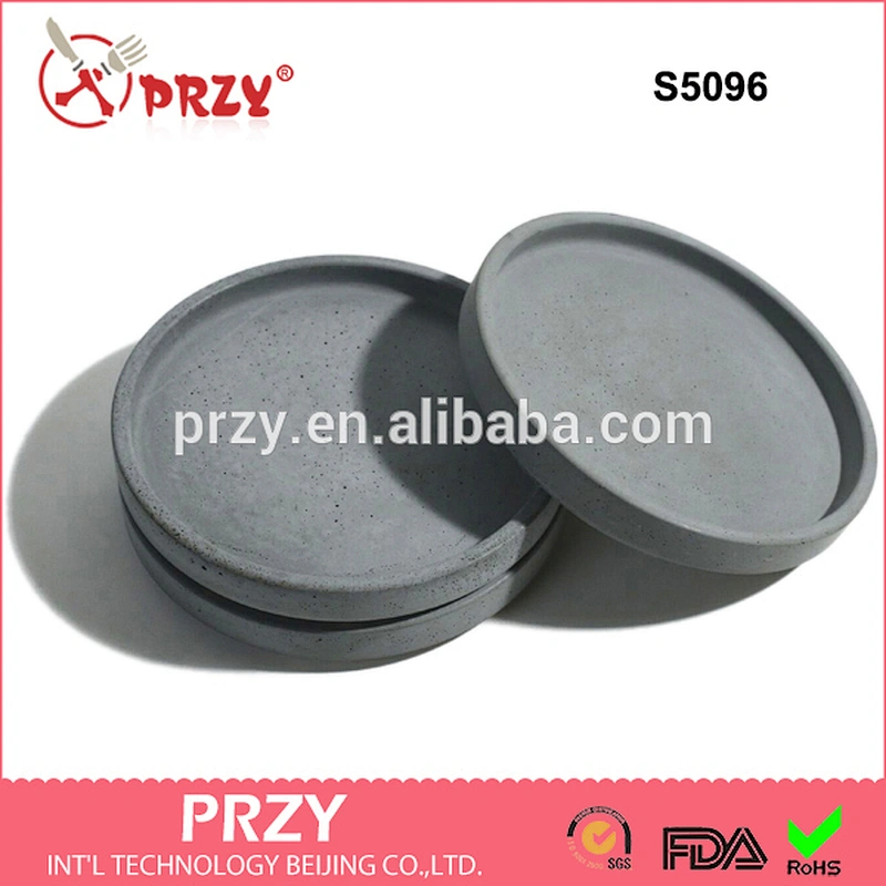 S5096 Cement plate mold silicone Concrete plate molds round shape mold
