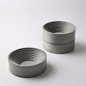 S9113 Silicone molds Round Cement vase concrete handmade mold round ashtry silicone mold for sell