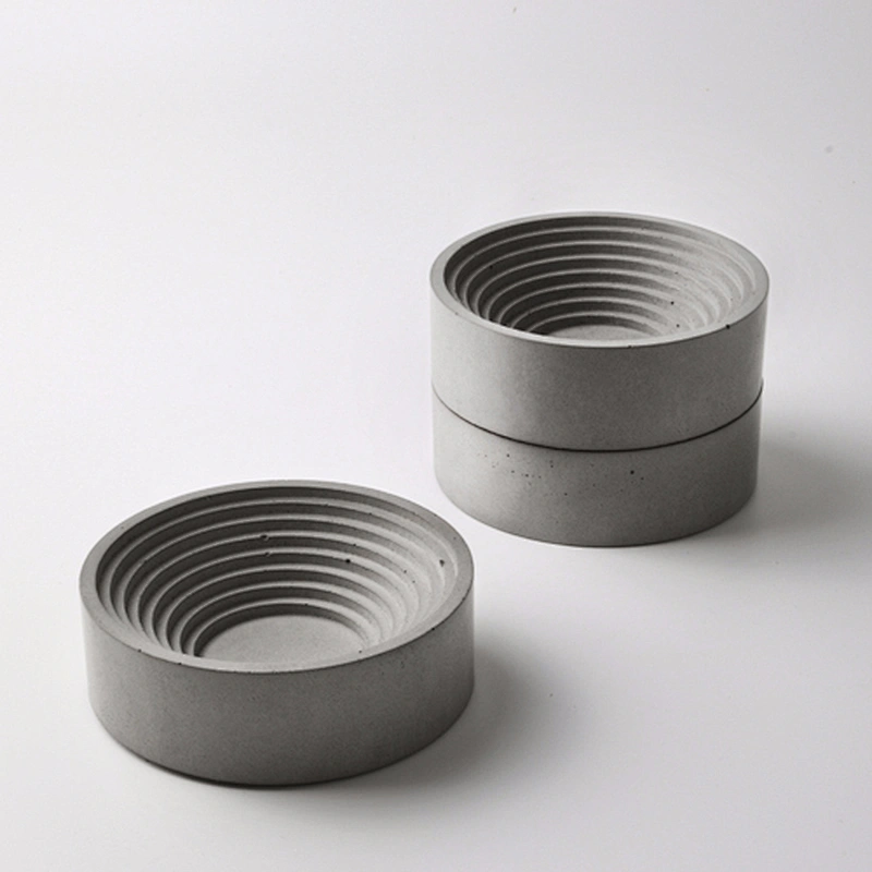 S9113 Silicone molds Round Cement vase concrete handmade mold round ashtry silicone mold for sell