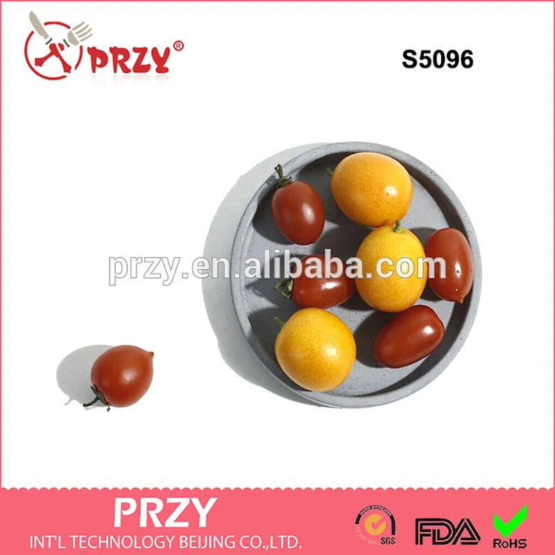 S5096 Cement plate mold silicone Concrete plate molds round shape mold
