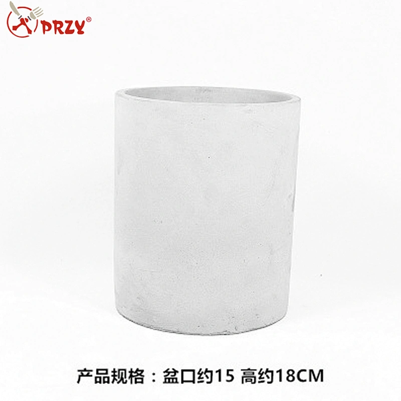 Cylindrical cement flower pots silicone mold Bottom hole breathable mould cylinder mould for concrete