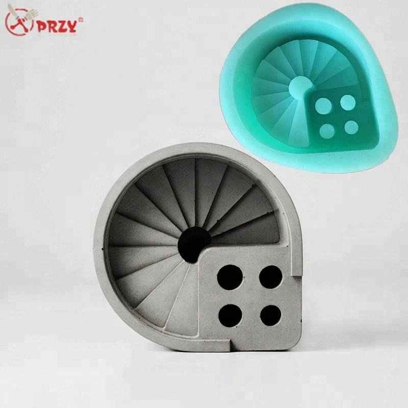 Creative Pen Holder mold cement desktop decorations mould Office concrete craft silicone forms