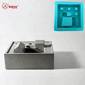 Concrete pen holder molds small house office desk decoration forms Cement flower mini pot mold silicone