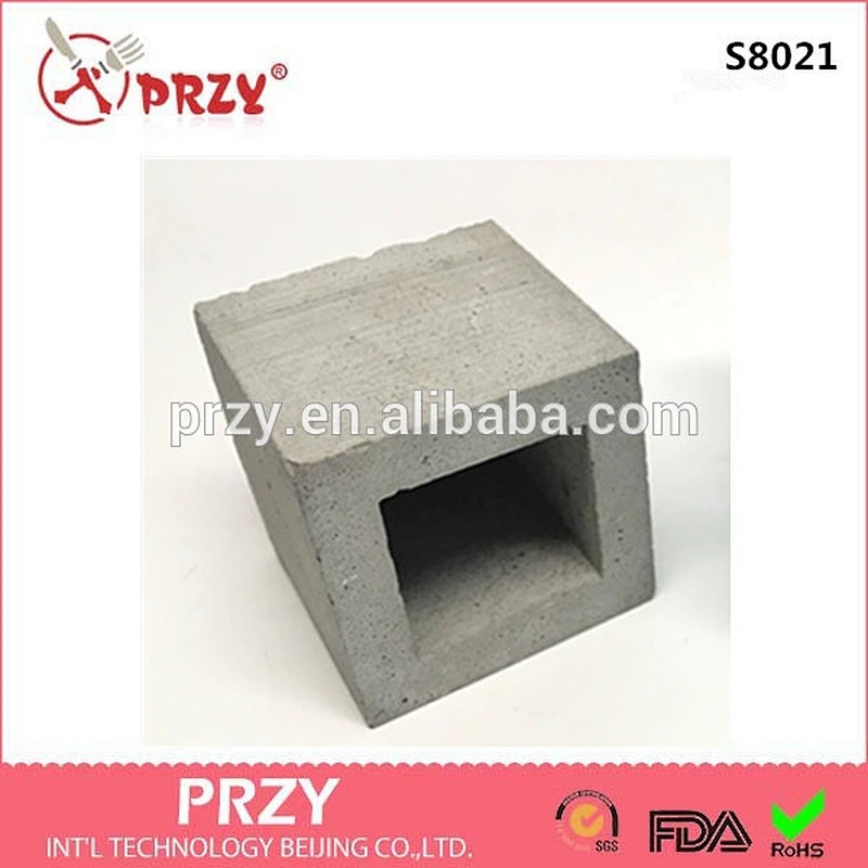 3D Cube type Candle Pot silicone moulds concrete Vase Silicone Molds for Concrete