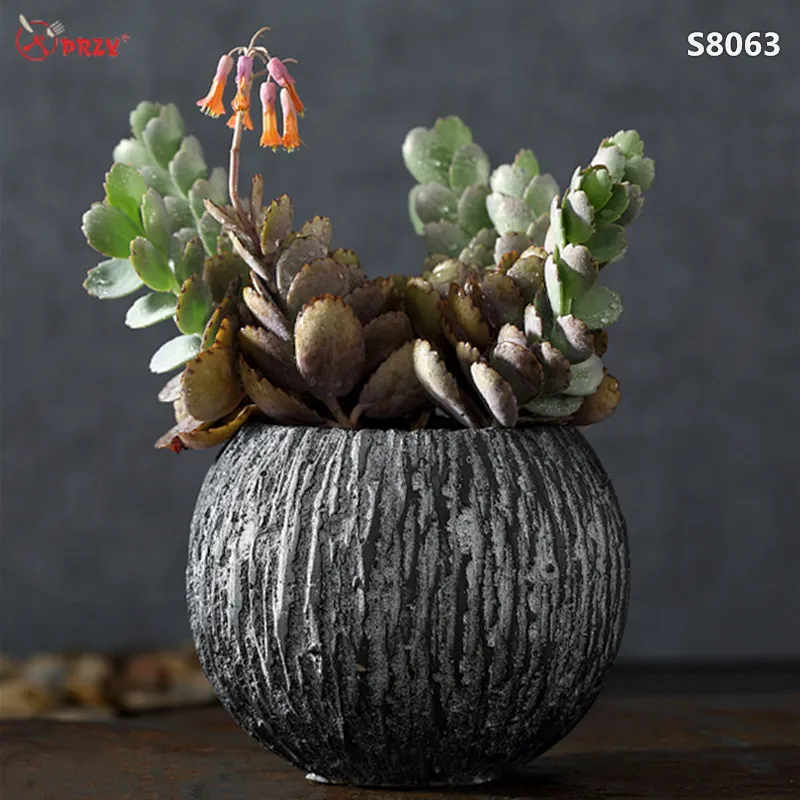 2017 new simple Concrete planter Craft mold silicone handmade concrete flower pot mould silicone PRZY