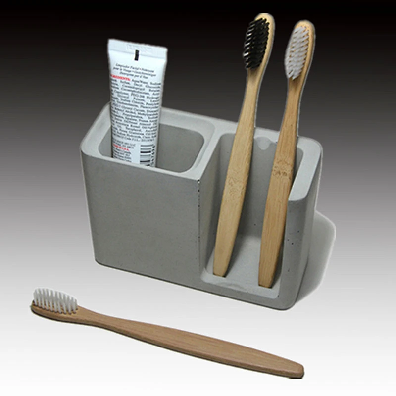 Cement Tooth cylinder molds silica concrete resin pen holder home decoration silicone Mold
