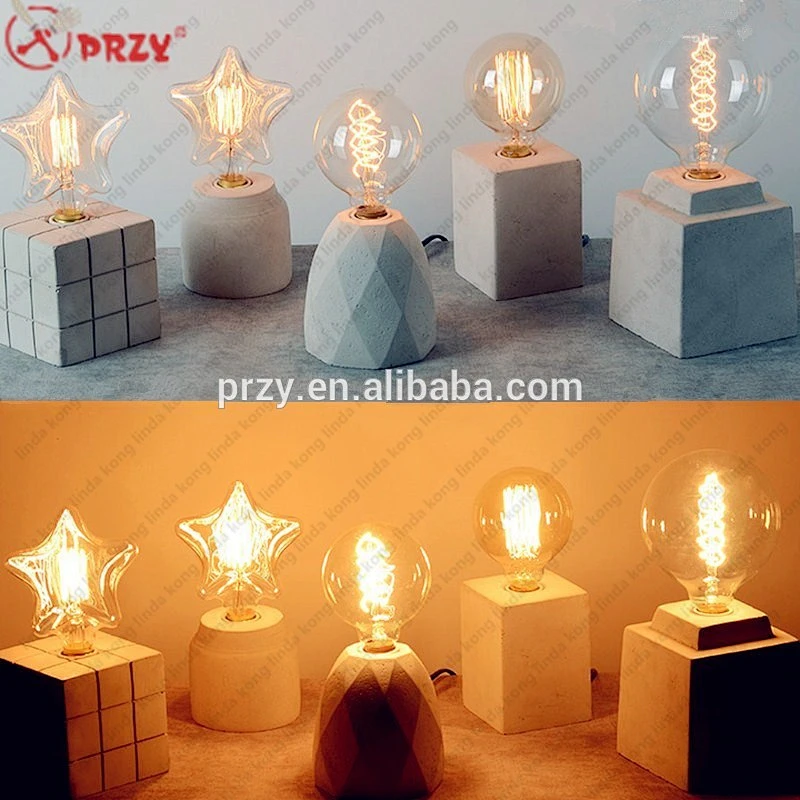 PRZY Noric retro Cement desk lamp mould concrete table lampshade silicone mold