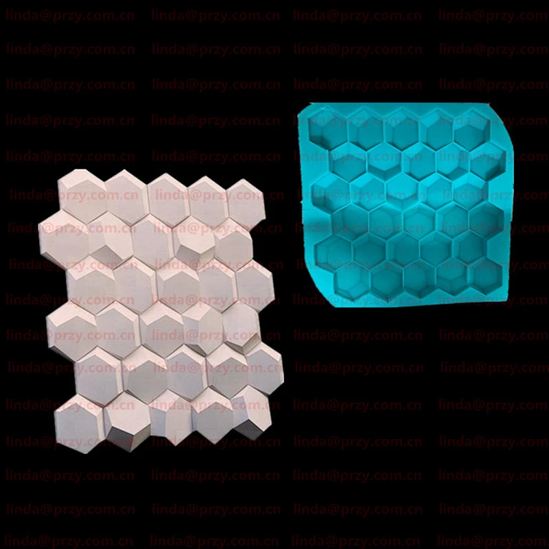 Geometric honeycomb wall tile mold silicone concrete brick molds 3D Decorative Wall Panels mould