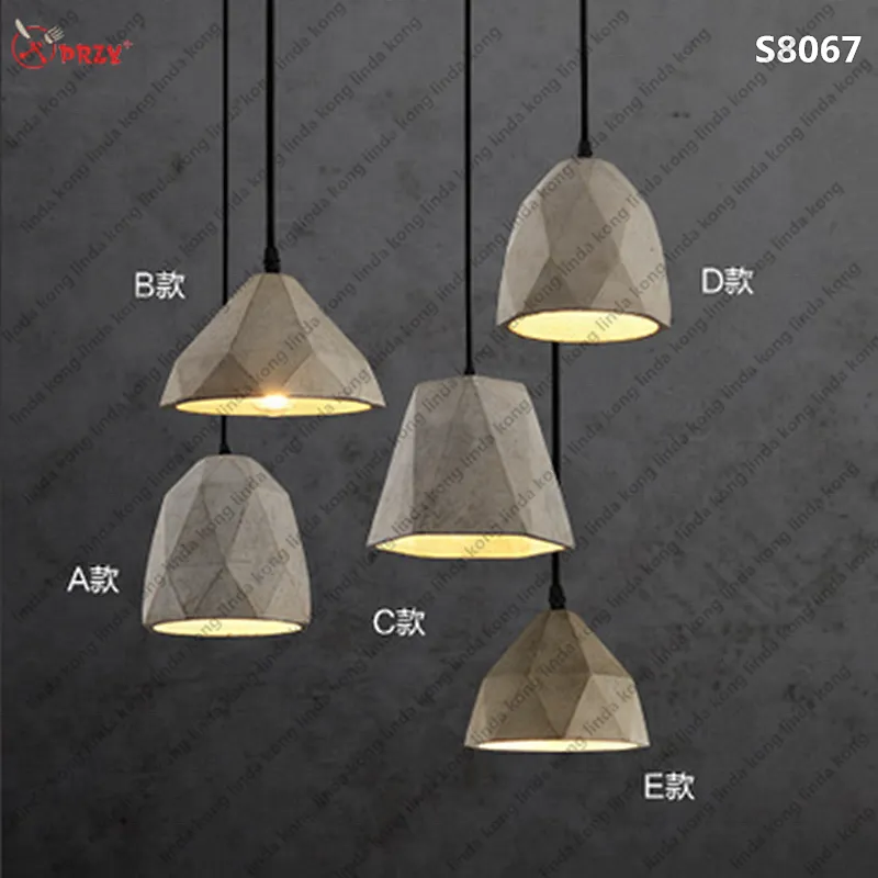 Hot sale Geometrical 3D Simple Cement pendant lights Molds silicone Concrete chandeliers silicone mold