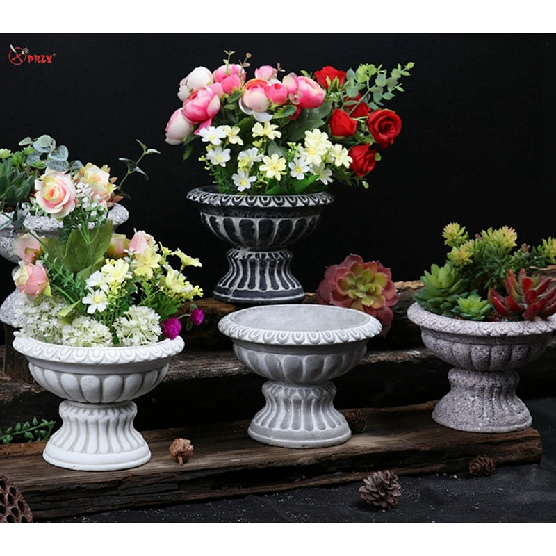 European trophy cement relief planter decoration Silicone molds