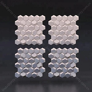 Geometric honeycomb wall tile mold silicone concrete brick molds 3D Decorative Wall Panels mould