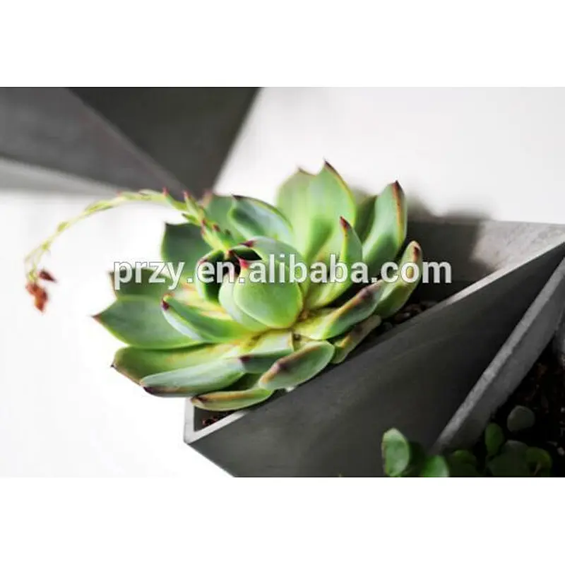 przy 2018 new Nordic triangular cement flowerpots molds succulent plants vase silicone mold for concrete