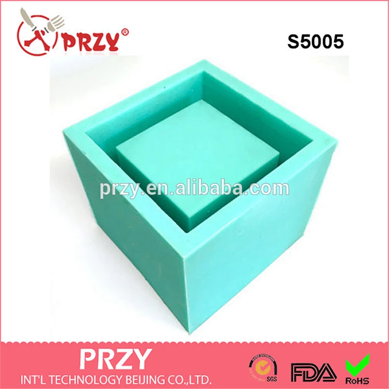 S5005 cube vase silicone mold 3d vase Multi meat plant cement flower pots European style multi flower pots mould