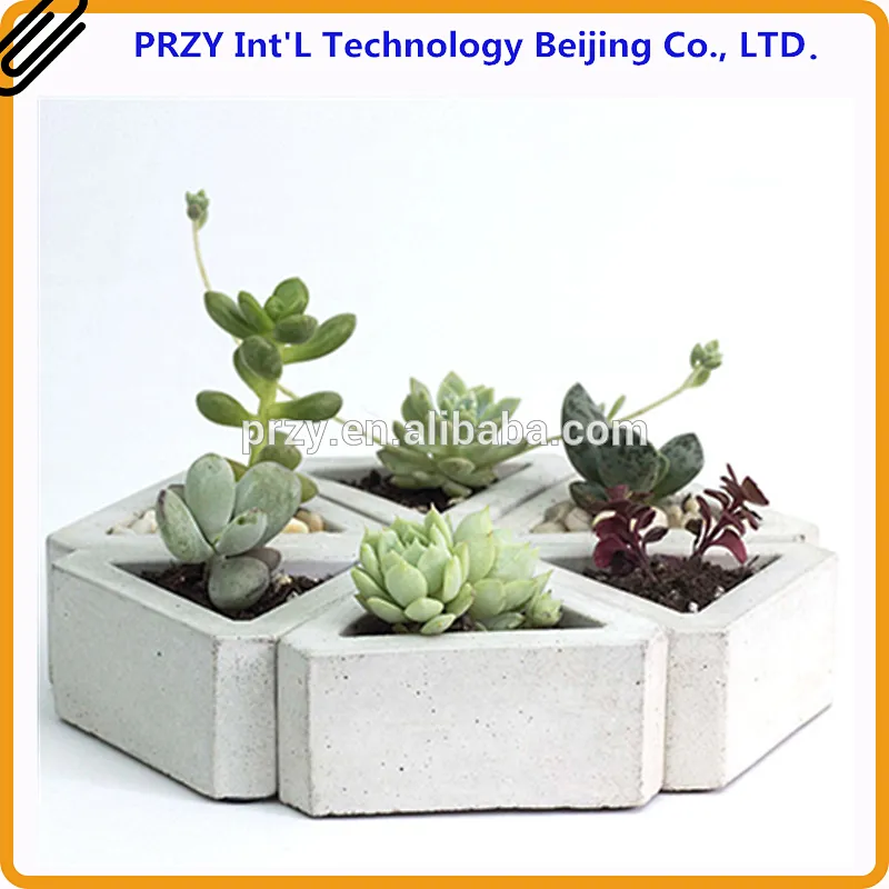 przy 2018 new 3d mini concrete vase mould silicone Triangle flower pot przy silicone molds for concrete