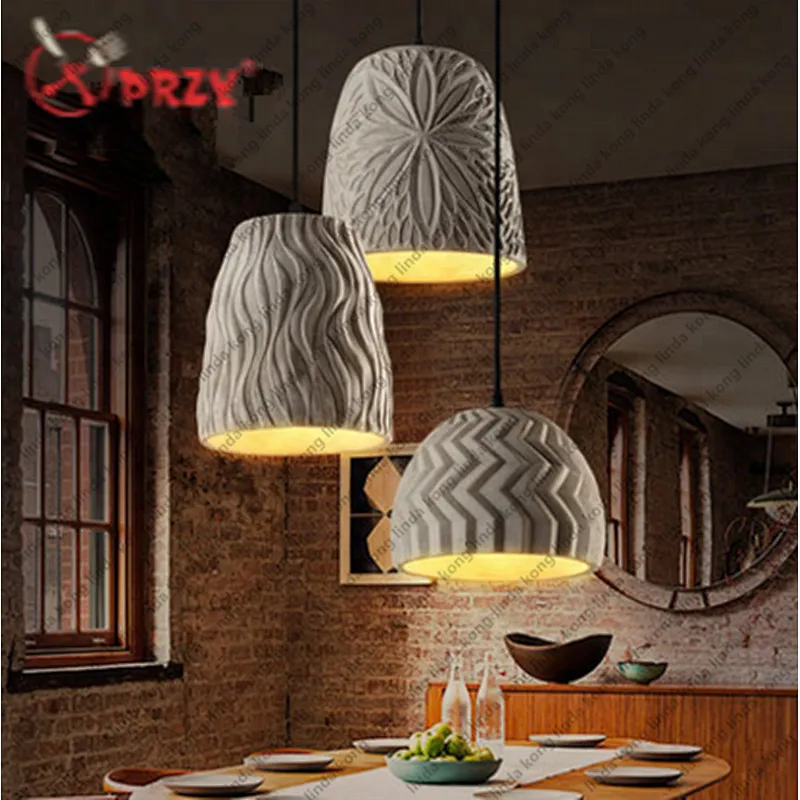 PRZY creative silicone Cement Art chandeliers molds simple Pattern Cement Lampshade silicone Moulds