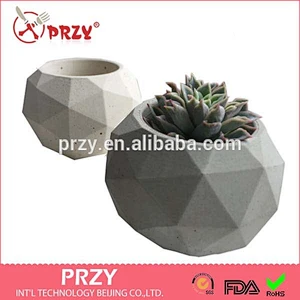 PRZY hot sale flower pot Mold Silicone Concrete Planter Molds 3d vase concrete Soap Mould