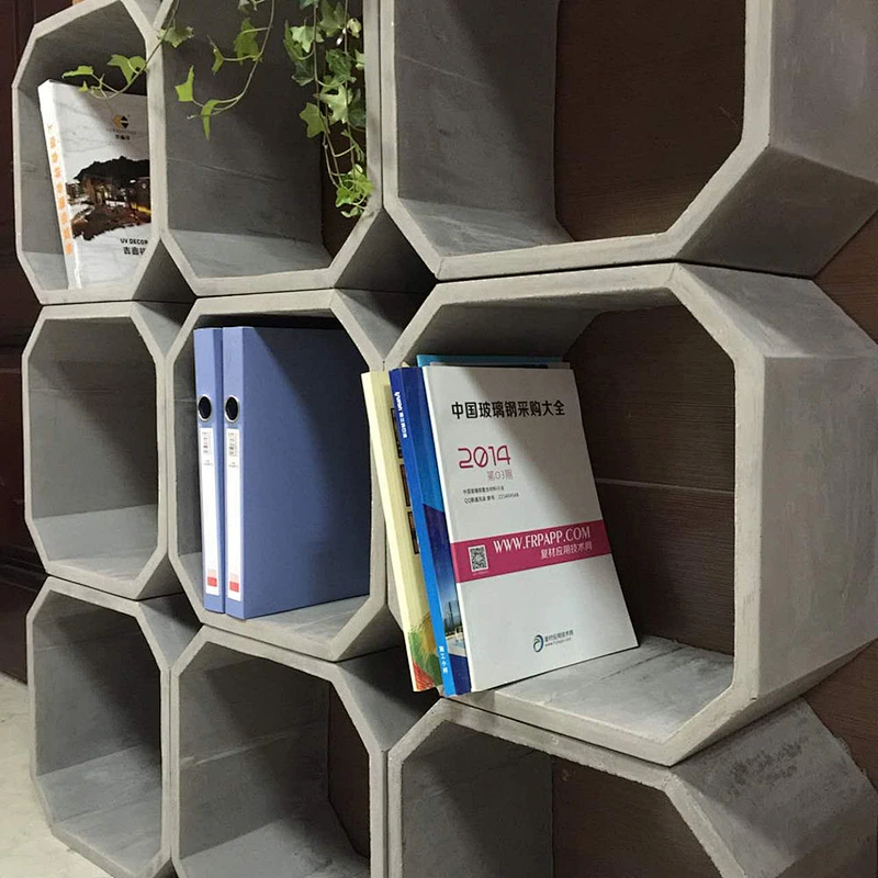 S9193 Silicone concrete molds for Office shelf and stacks Concrete craft silicone molds