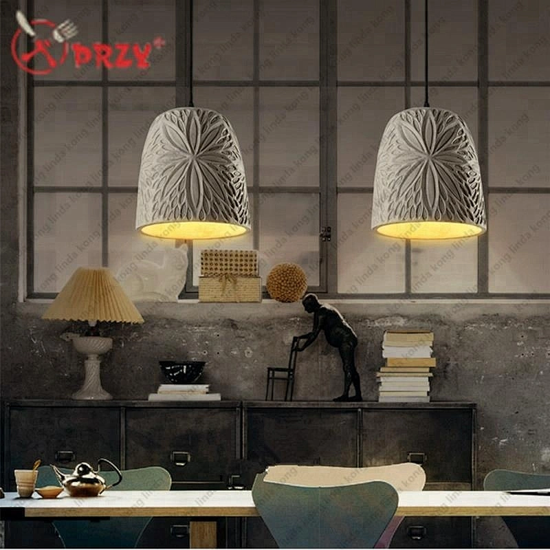 PRZY creative silicone Cement Art chandeliers molds simple Pattern Cement Lampshade silicone Moulds