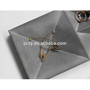 PRZY 2018 new cement Inverted Cone Decorative Tray silicone molds Jewelry Display Plates silicone Molds for Concrete