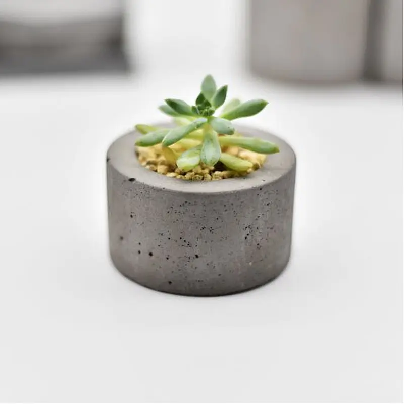 Comfortable Life Mini Succulent Potted Concrete Flower Round Pot Silicone Mold for concrete making mold