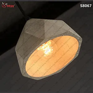 Hot sale Geometrical 3D Simple Cement pendant lights Molds silicone Concrete chandeliers silicone mold