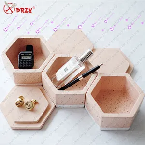 Original Silicone cement storage pot mold Nordic hexagonal pen holder Home decoration Molds