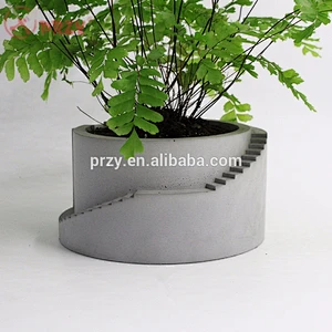 S8129 Concrete flower pot silicone molds przy 2018 new 3d cement silicone Vase Moulds