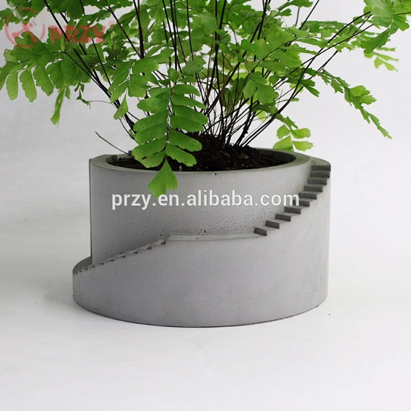 S8129 Concrete flower pot silicone molds przy 2018 new 3d cement silicone Vase Moulds