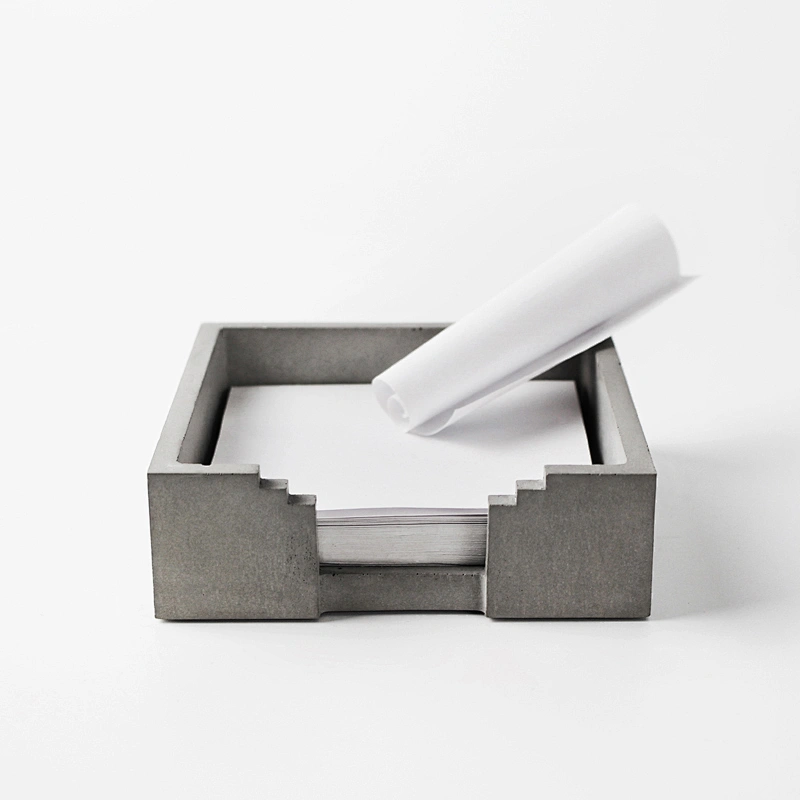S9175 concrete tray molds notepaper holder moulds silicon forms for office desk decoration holder silicon ashtray mold