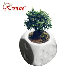 3D Mini concrete flower pot molds Silicone Cement dice planters decoration mould Office