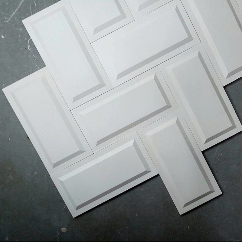 Rectangle  silicone wall tile molds  rubber Cement 3D decorative wall Forms  concrete  panels mold