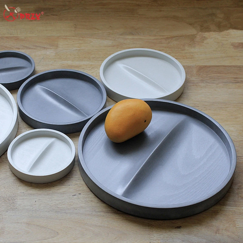 Concrete Nordic jewelry plate mould Makeup dish mold silicone Fruit tray forms Cement Home decoration moulds